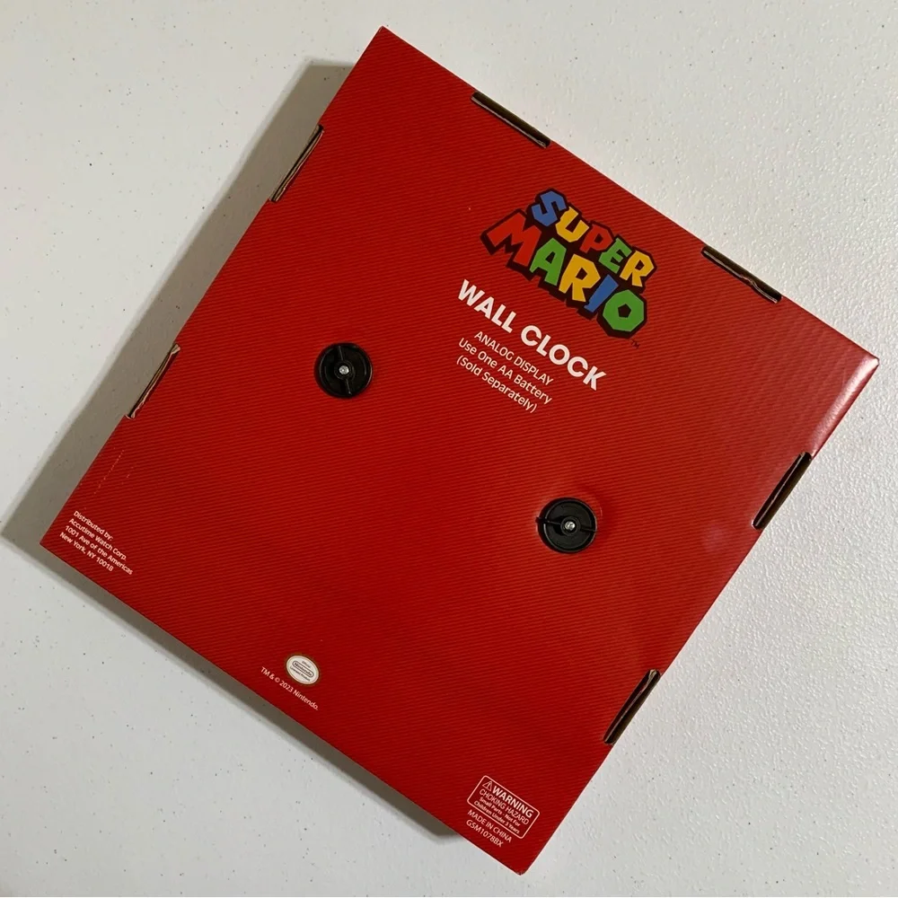 Nintendo Super Mario Bros. Mario & Luigi Analog Wall Clock-NIB